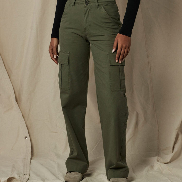 James Canvas Cargo pants | Dusty Olive