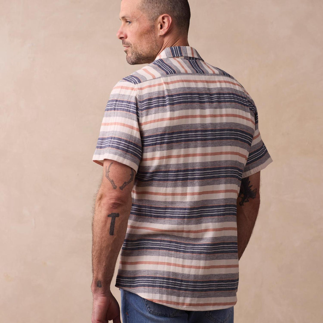 Freshwater Short Sleeve Shirt | Adobe Rose Stripe