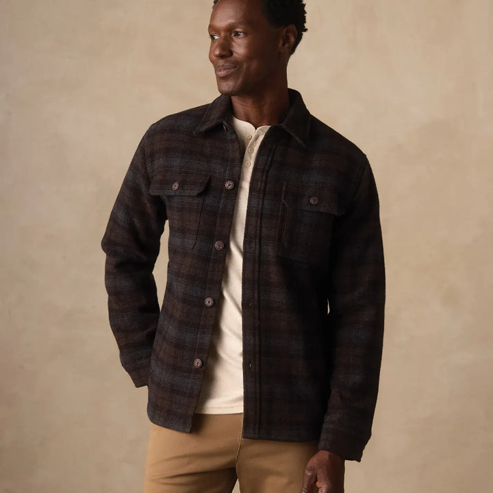 Brightside Flannel Lined Workwear Jacket | Brown Plaid