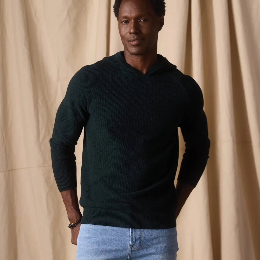 COOLMAX® Textured Hoodie | Varsity Green