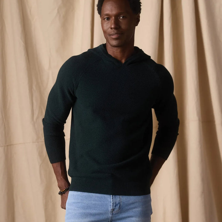 COOLMAX® Textured Hoodie | Varsity Green