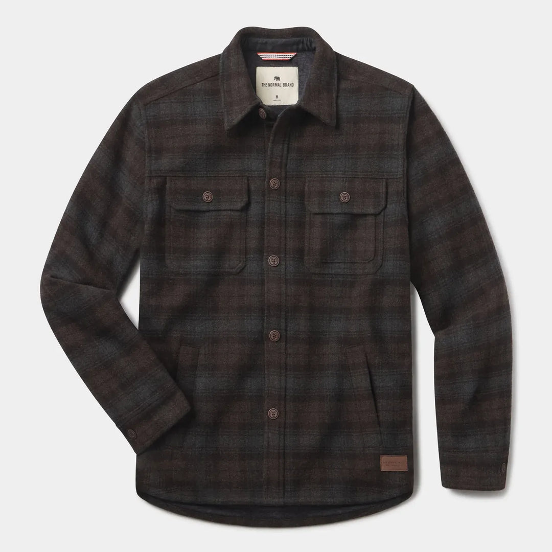Brightside Flannel Lined Workwear Jacket | Brown Plaid