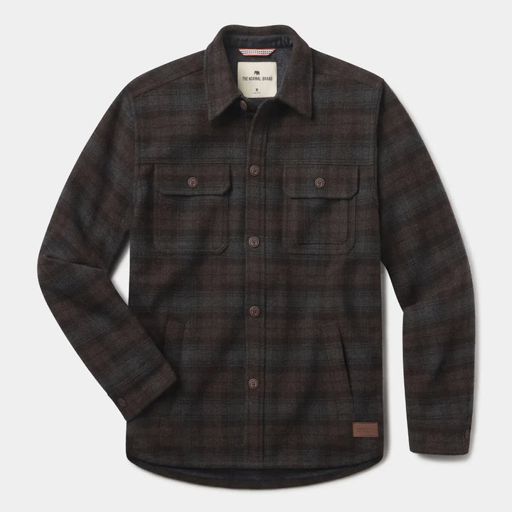 Brightside Flannel Lined Workwear Jacket | Brown Plaid