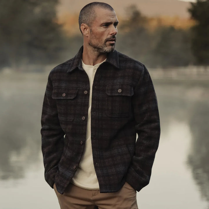 Brightside Flannel Lined Workwear Jacket | Brown Plaid