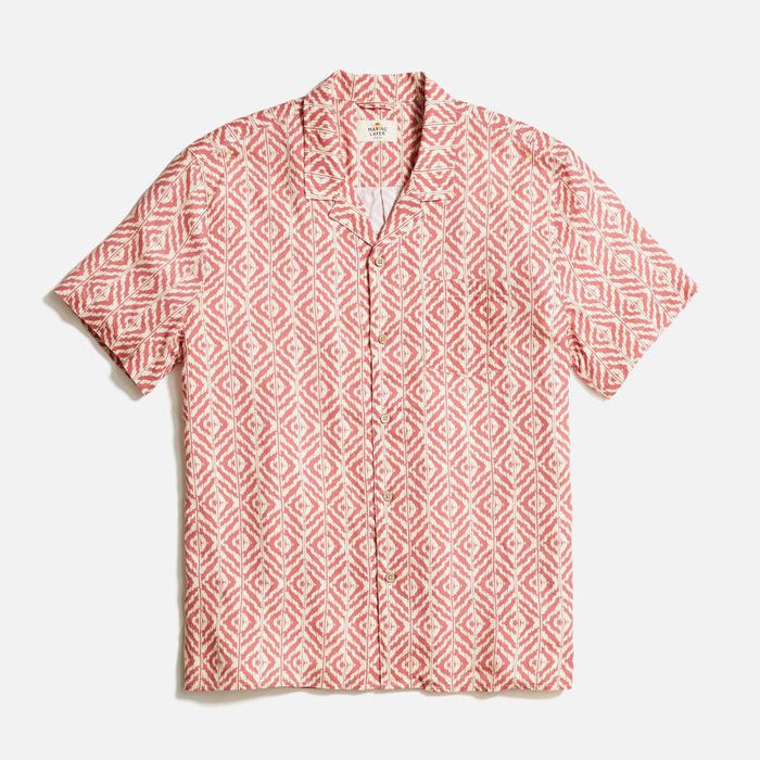Tencel Linen Resort Shirt | Warm Geo