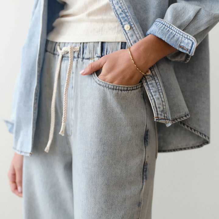 Ella Wide Leg Pant | Light Wash