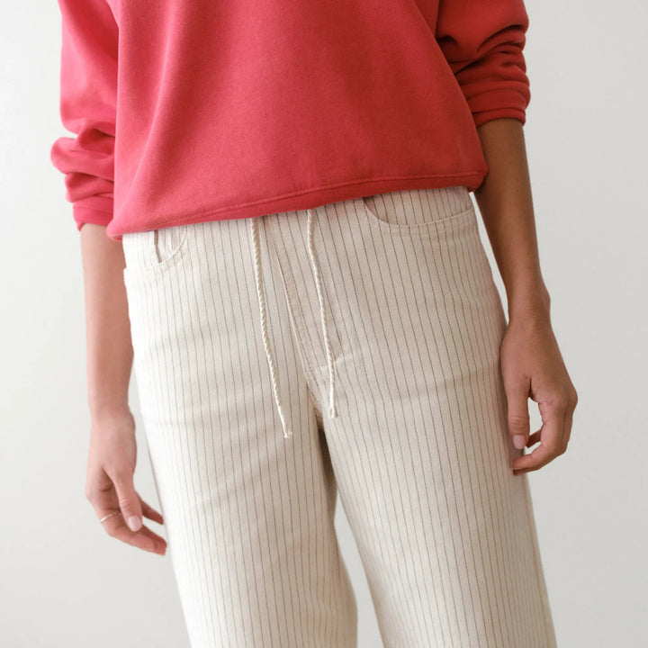 Ella Wide Leg Pant | Ticking Stripe
