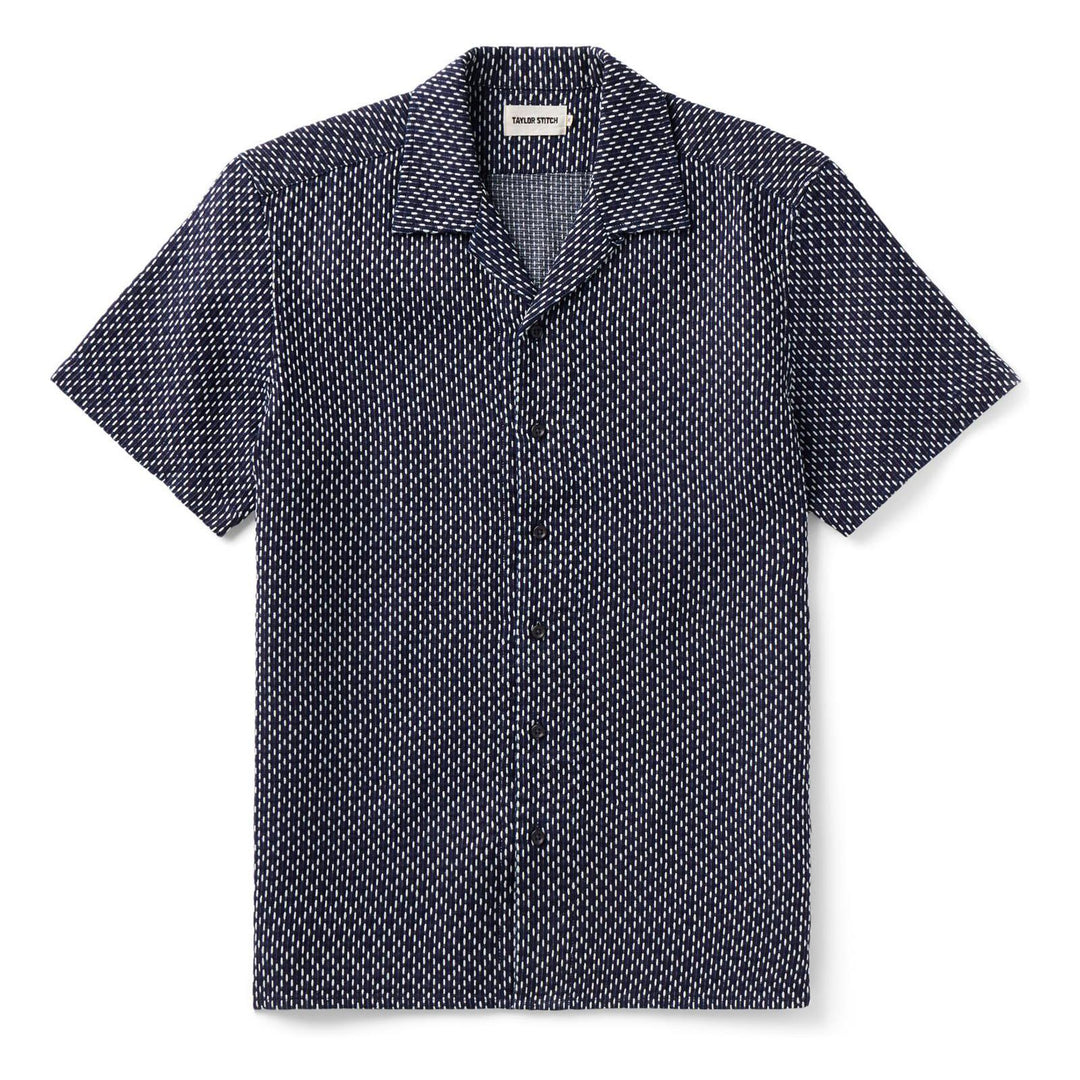 The Davis Shirt | Indigo Raindrop Sashiko