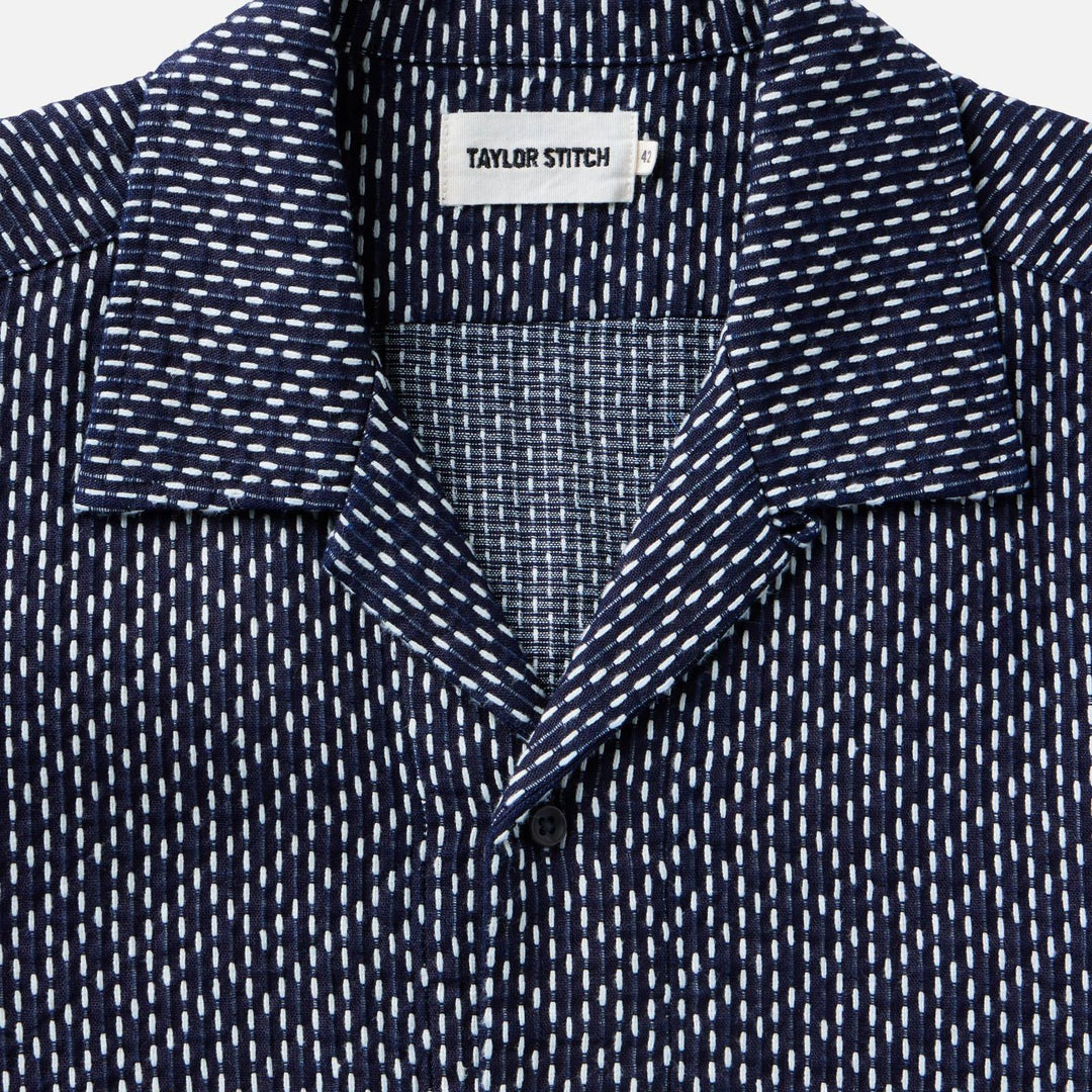 The Davis Shirt | Indigo Raindrop Sashiko