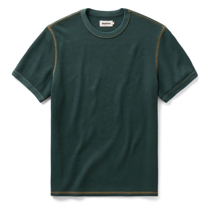 The Organic Cotton Short Sleeve Crew | Dark Forest Waffle