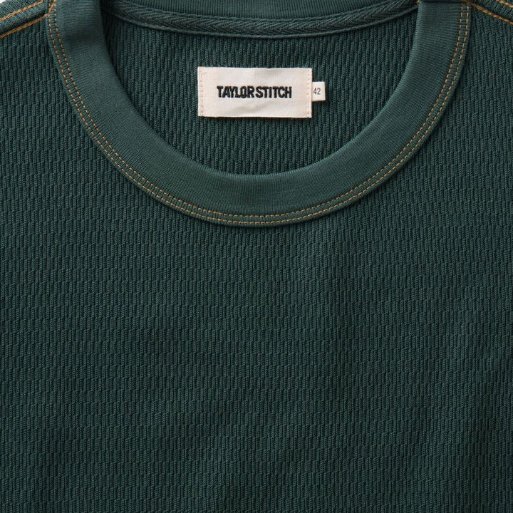 The Organic Cotton Short Sleeve Crew | Dark Forest Waffle