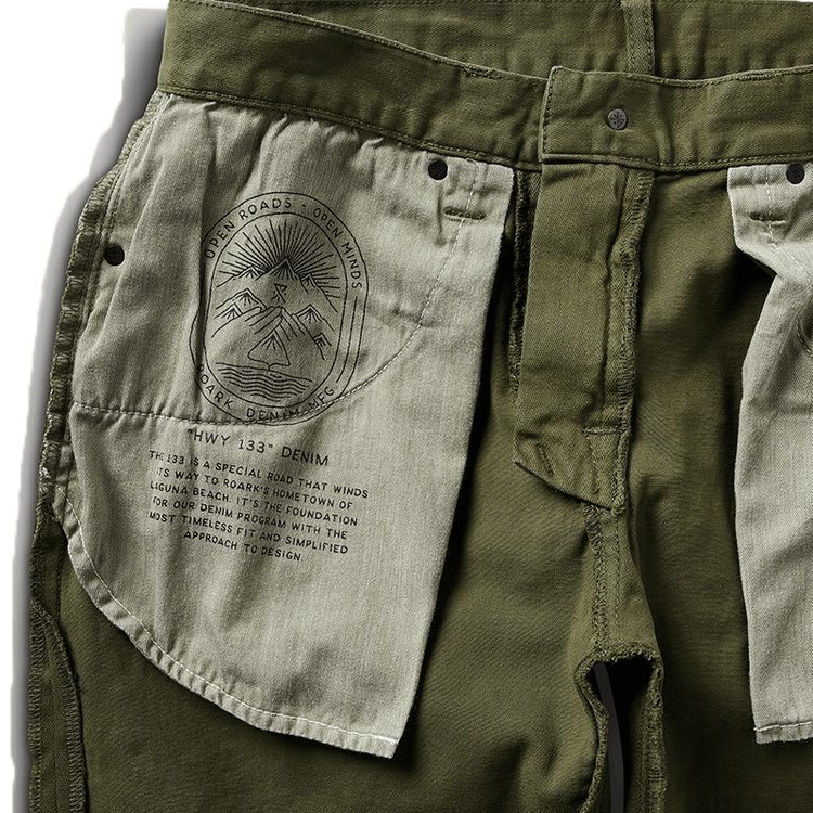 HWY 128 Straight Fit Broken Twill Jeans | Military
