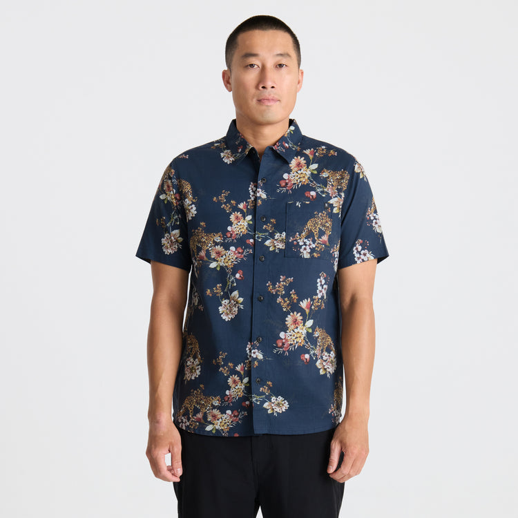 Journey Short Sleeve Button Up Shirt | Deep Navy