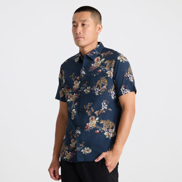 Journey Short Sleeve Button Up Shirt | Deep Navy