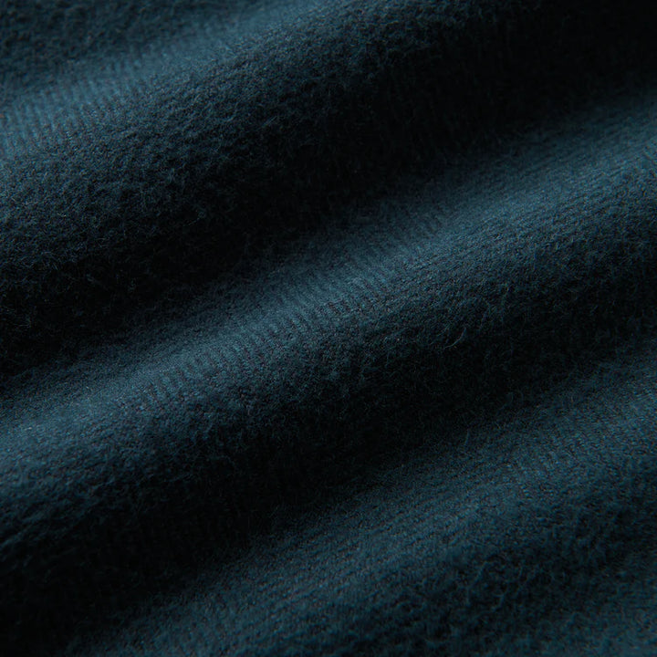 Crossroads Organic Cotton Flannel | Deep Navy Harringbone