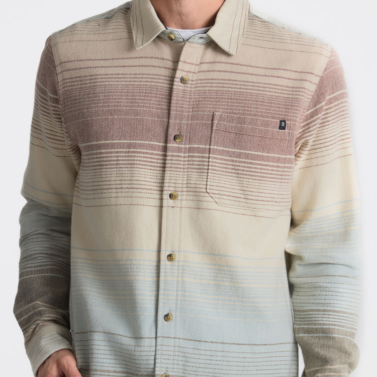 Crossroads Organic Cotton Flannel | Fossil Stripe