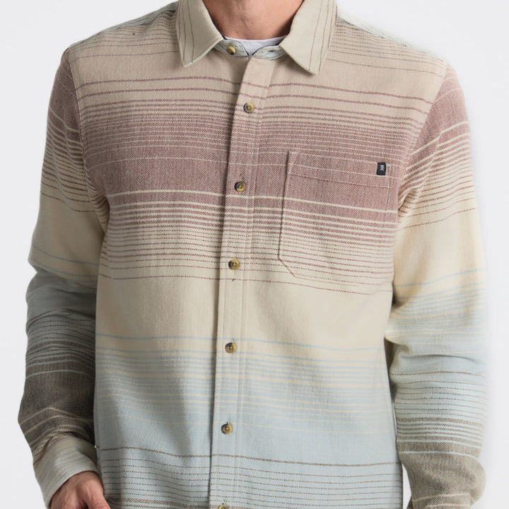 Crossroads Organic Cotton Flannel | Fossil Stripe