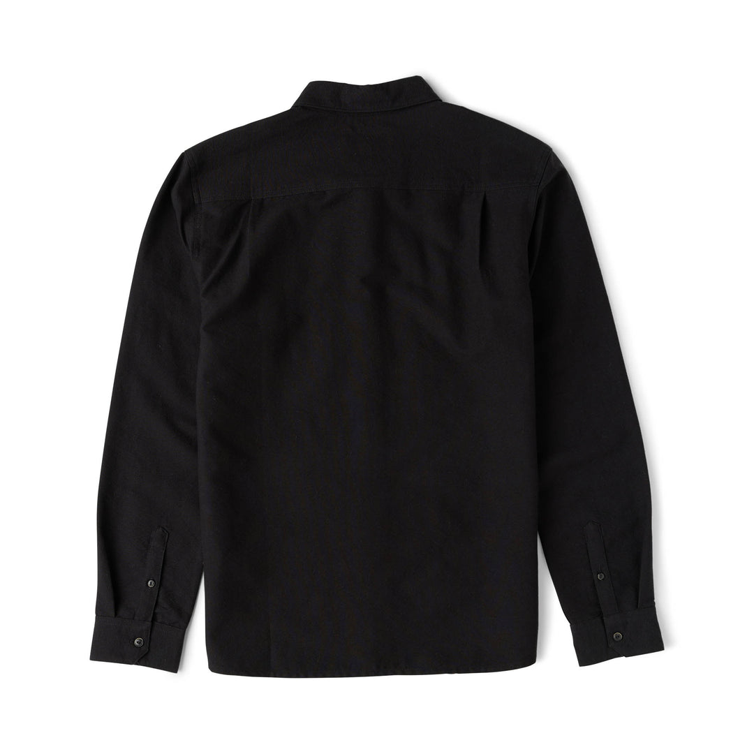 Scholar Woven Button Up Shirt | Solid Black