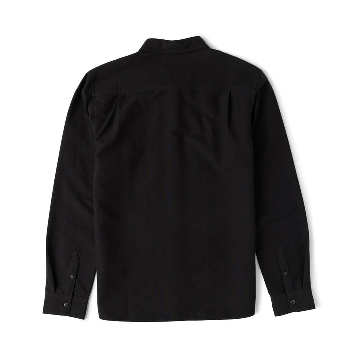 Scholar Woven Button Up Shirt | Solid Black