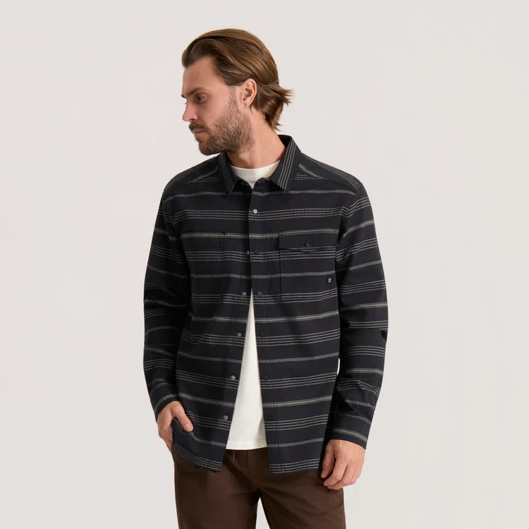 Diablo Long Sleeve Flannel | Black Stripes