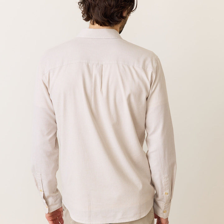 California Oxford Shirt | Warm Cream Stripe