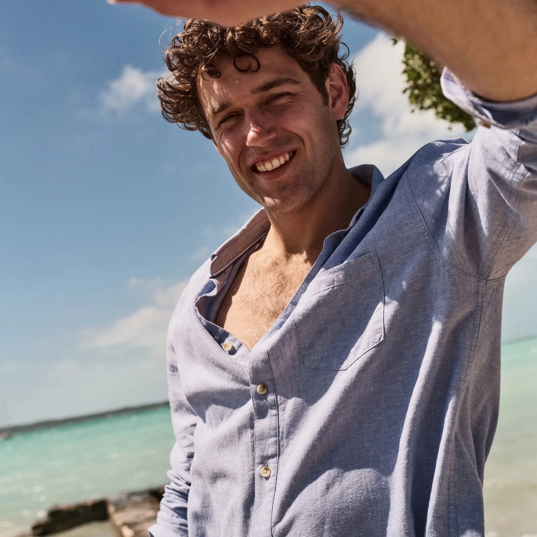 Better-Than-Linen Long Sleeve Shirt | Chambray