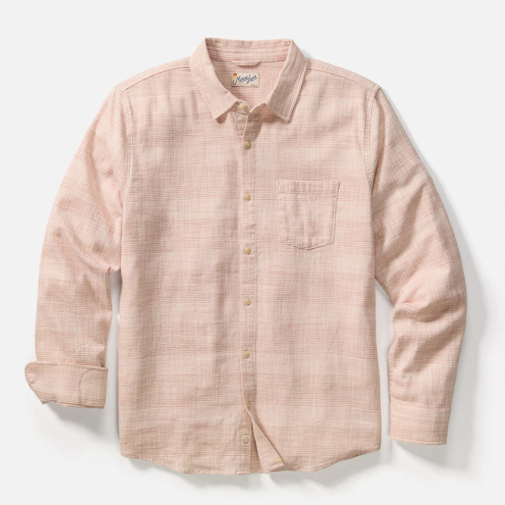Stretch Selvage Long Sleeve Shirt | Warm Stripe
