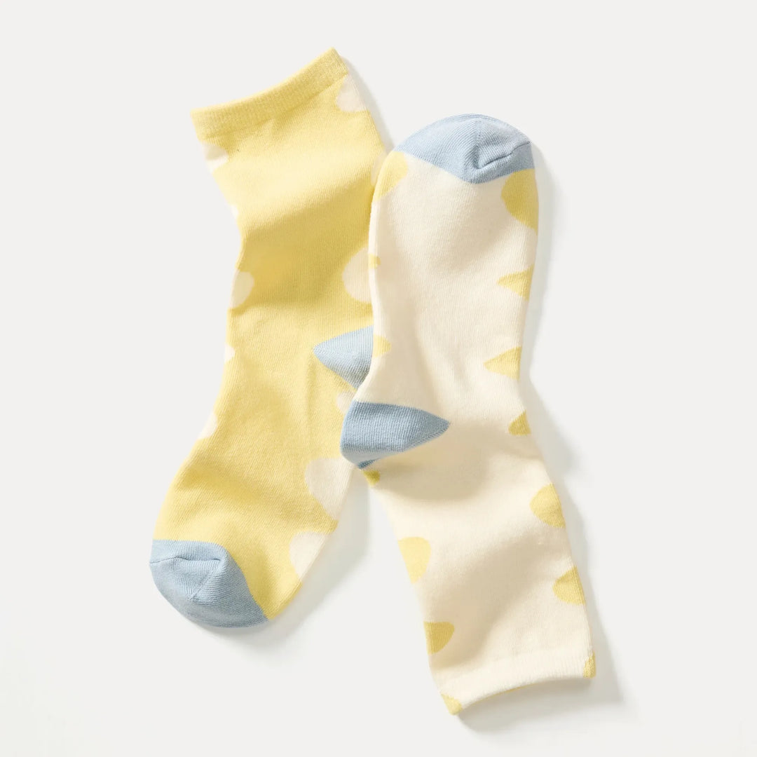 Hi-Ankle Crew Sock | Lime/Cream