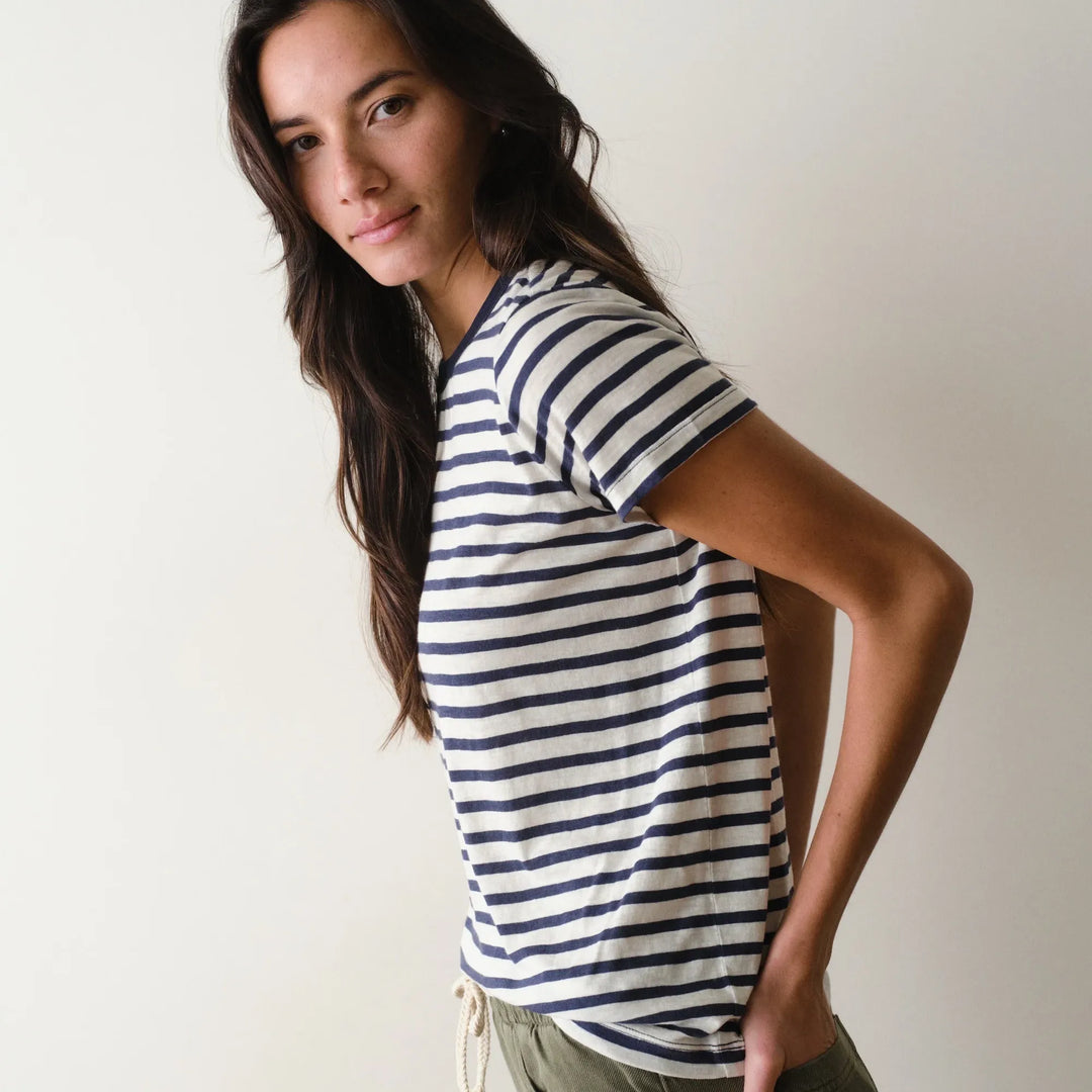 Tried & True Crew | Navy/White Stripe
