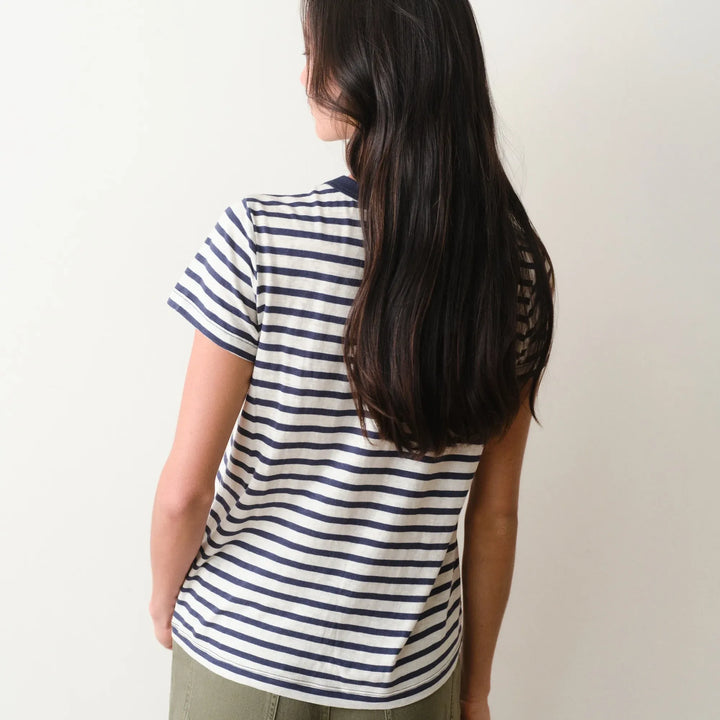 Tried & True Crew | Navy/White Stripe