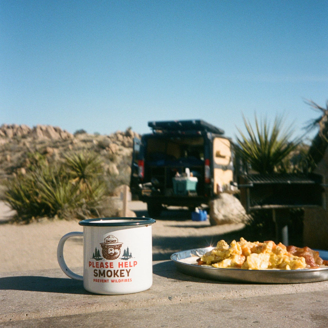 Please Help Smokey Enamelware Mug
