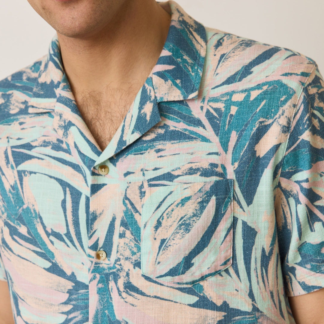 Stretch Resort Shirt | Abstract Palm