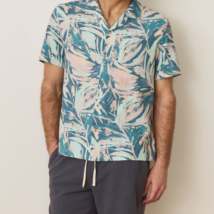 Stretch Resort Shirt | Abstract Palm