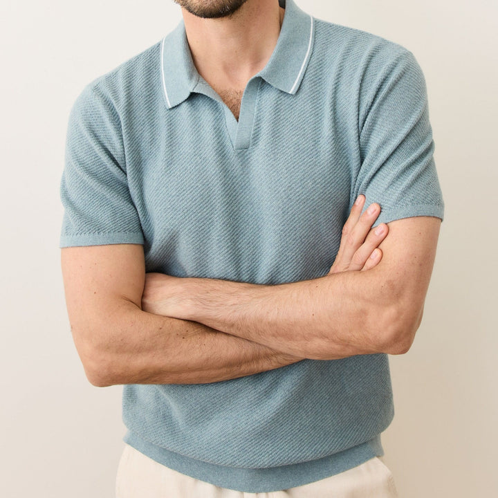 Greyson Sweater Polo | Topaz
