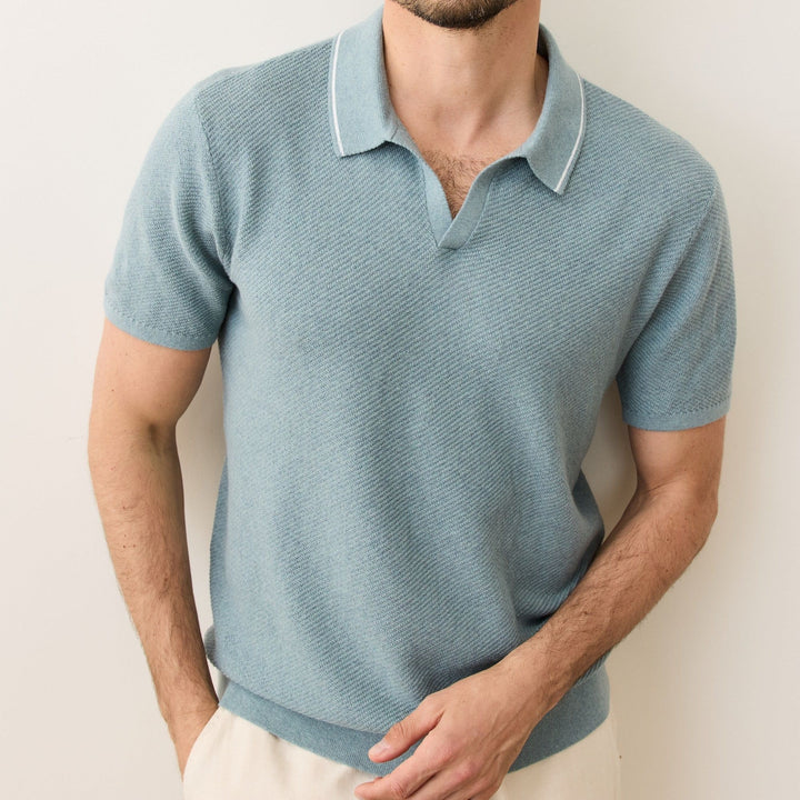 Greyson Sweater Polo | Topaz