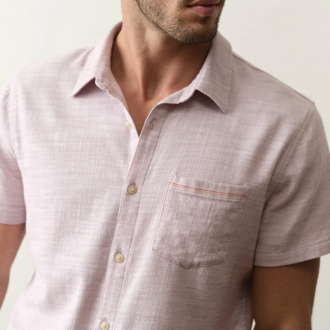 Stretch Selvage Short Sleeve Shirt | Lavender