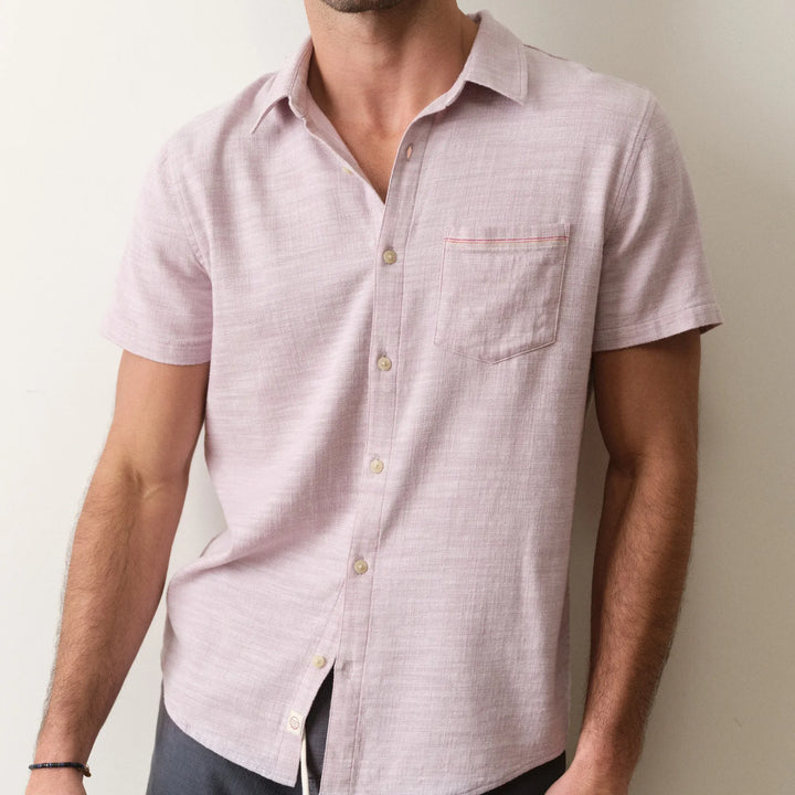 Stretch Selvage Short Sleeve Shirt | Lavender