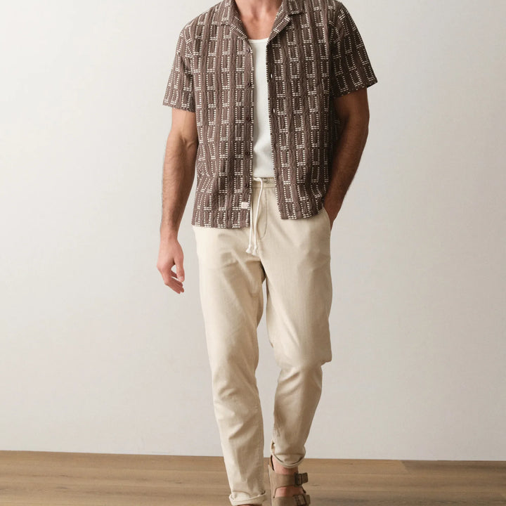 Dobby Resort Shirt | Brown