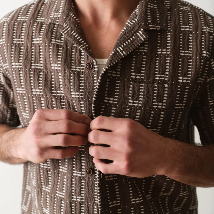 Dobby Resort Shirt | Brown