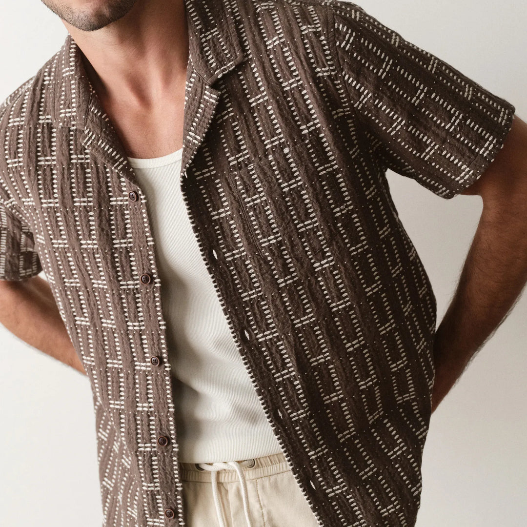 Dobby Resort Shirt | Brown