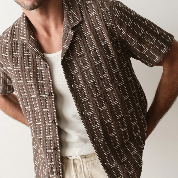Dobby Resort Shirt | Brown