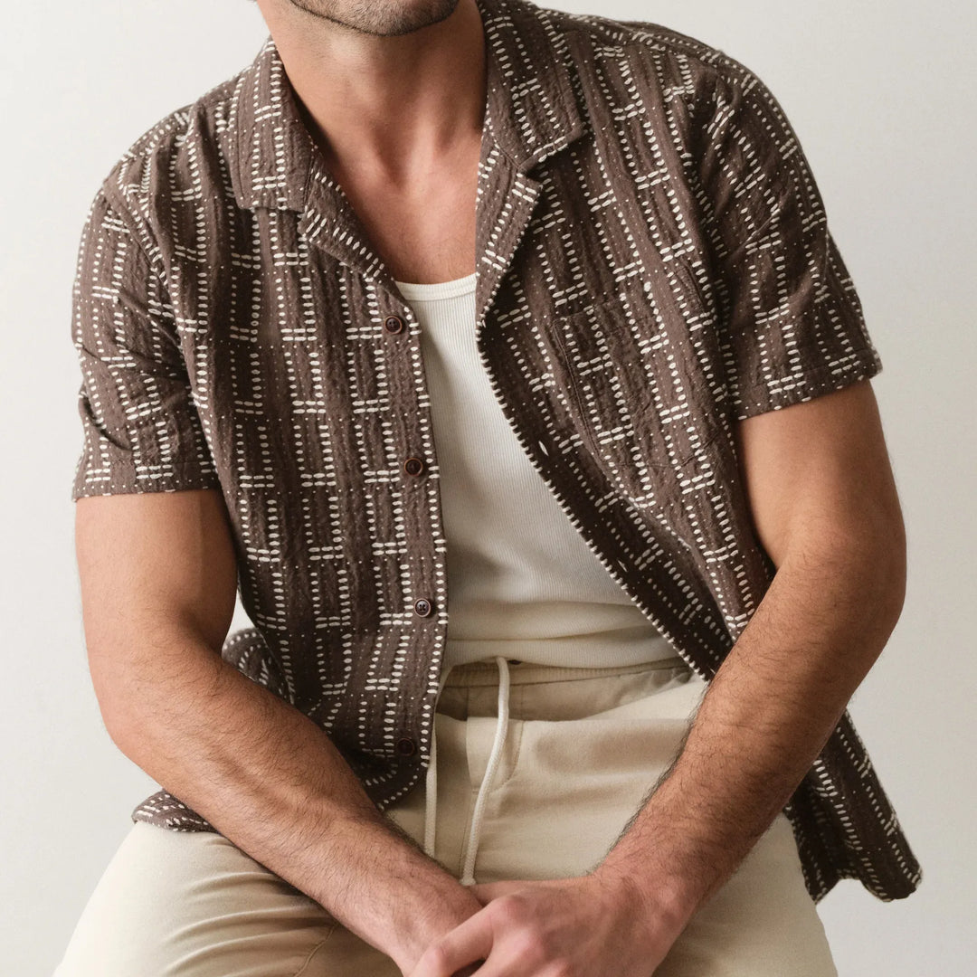 Dobby Resort Shirt | Brown