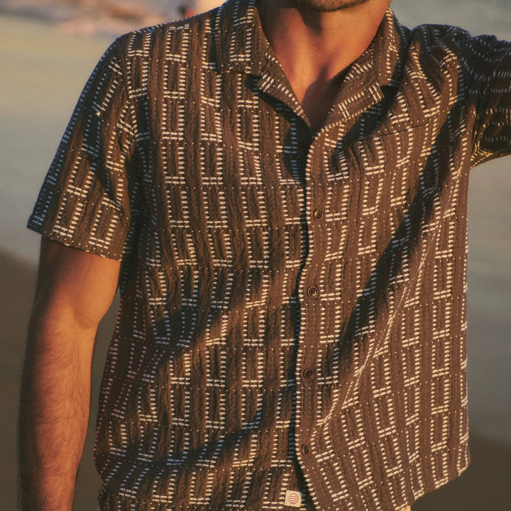 Dobby Resort Shirt | Brown
