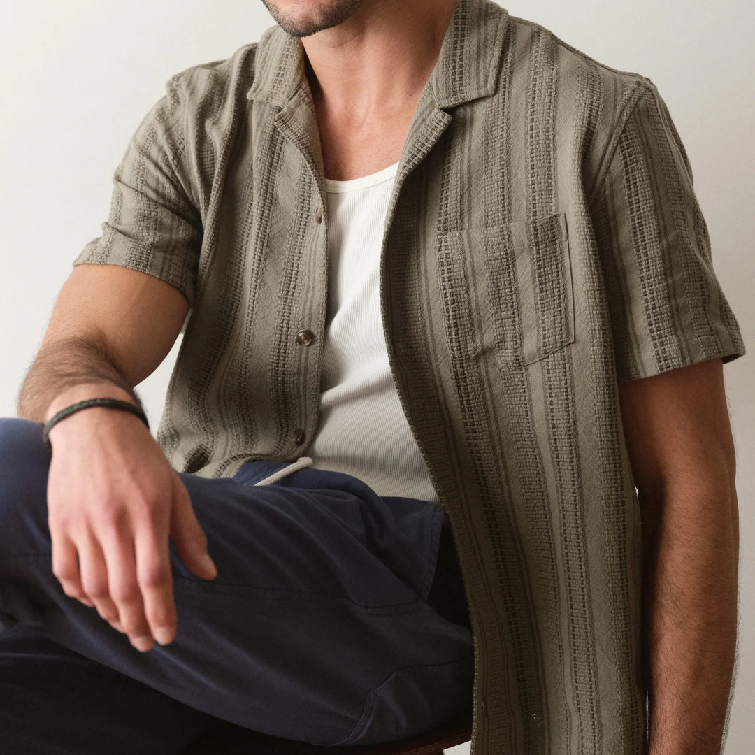 Dobby Resort Shirt | Olive