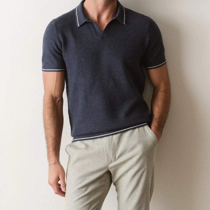 Liam Sweater Polo | Dark Indigo