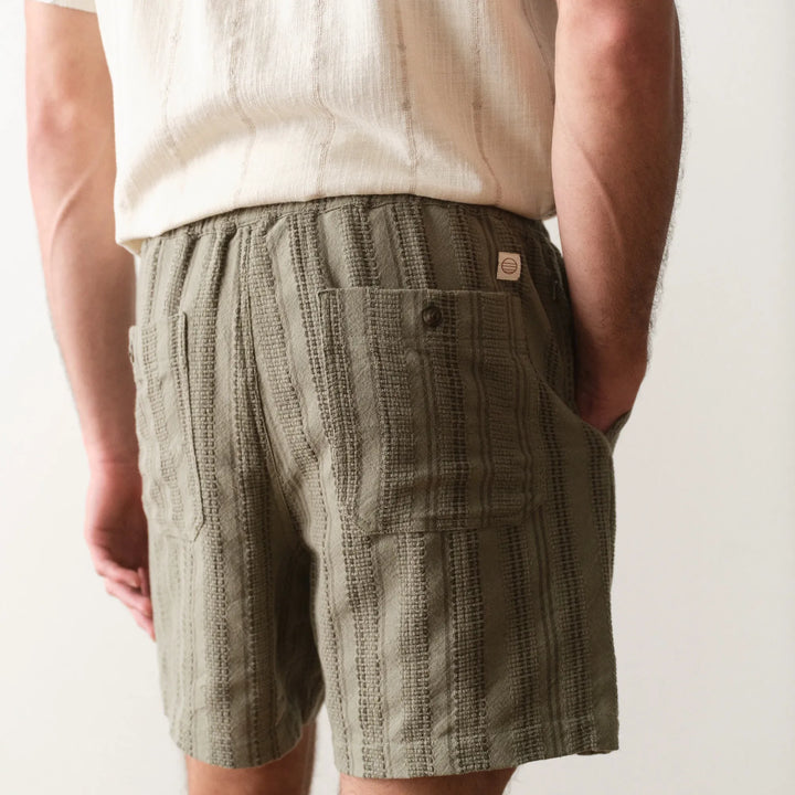 6" Saturday Dobby Short | Olive