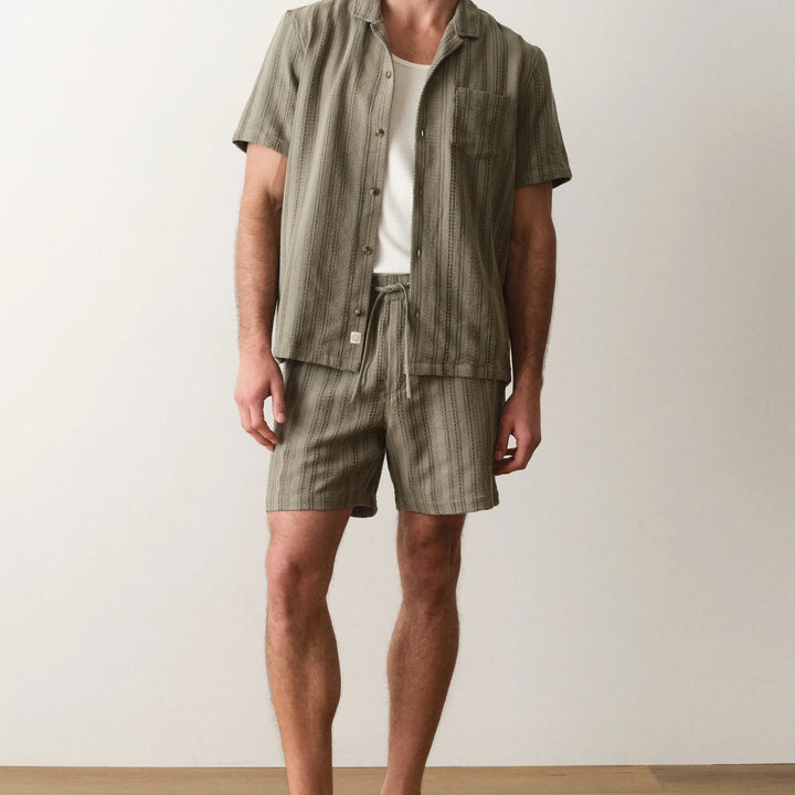 6" Saturday Dobby Short | Olive