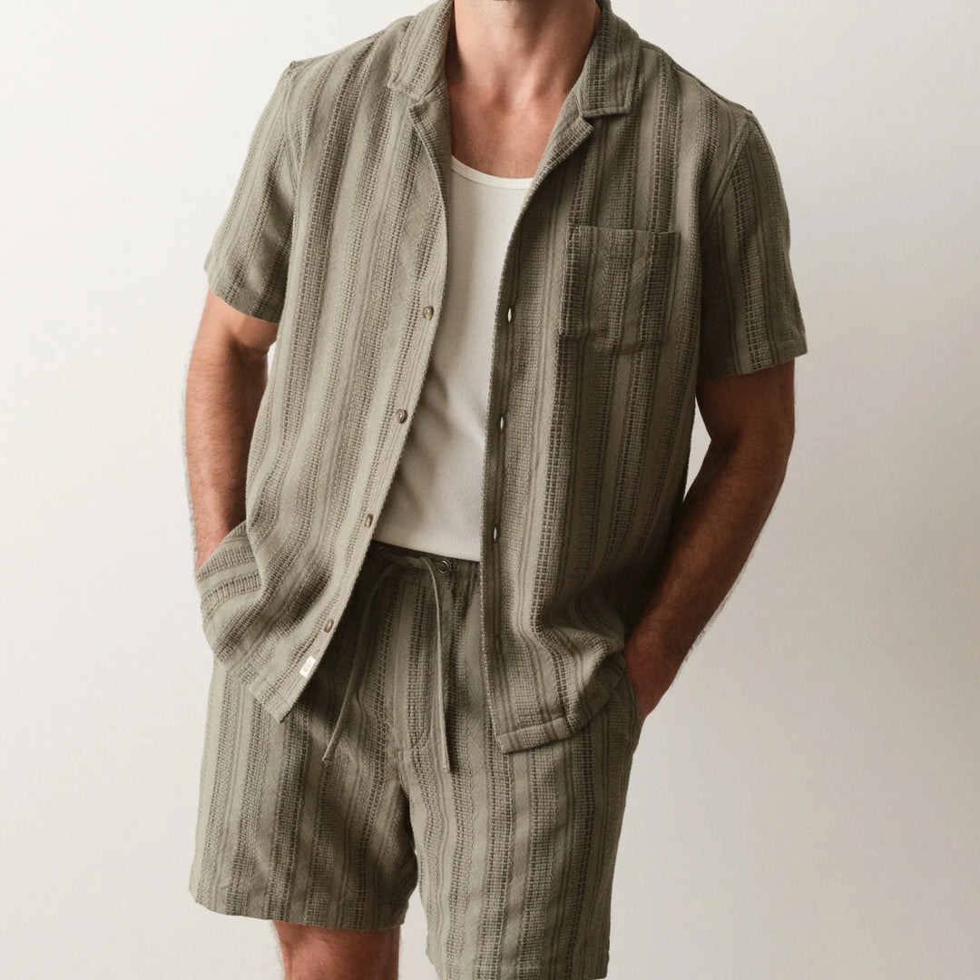 6" Saturday Dobby Short | Olive