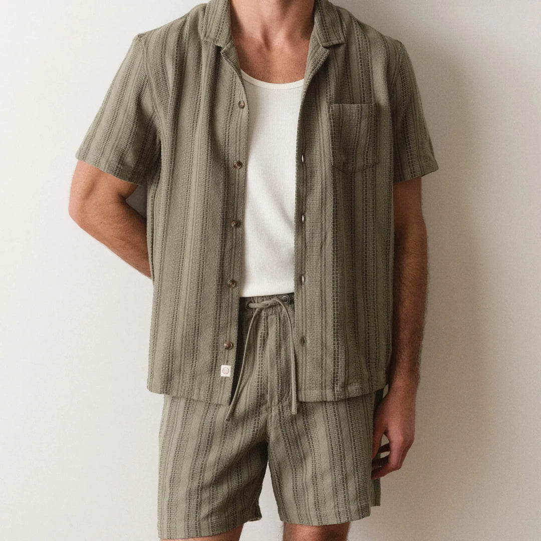 6" Saturday Dobby Short | Olive