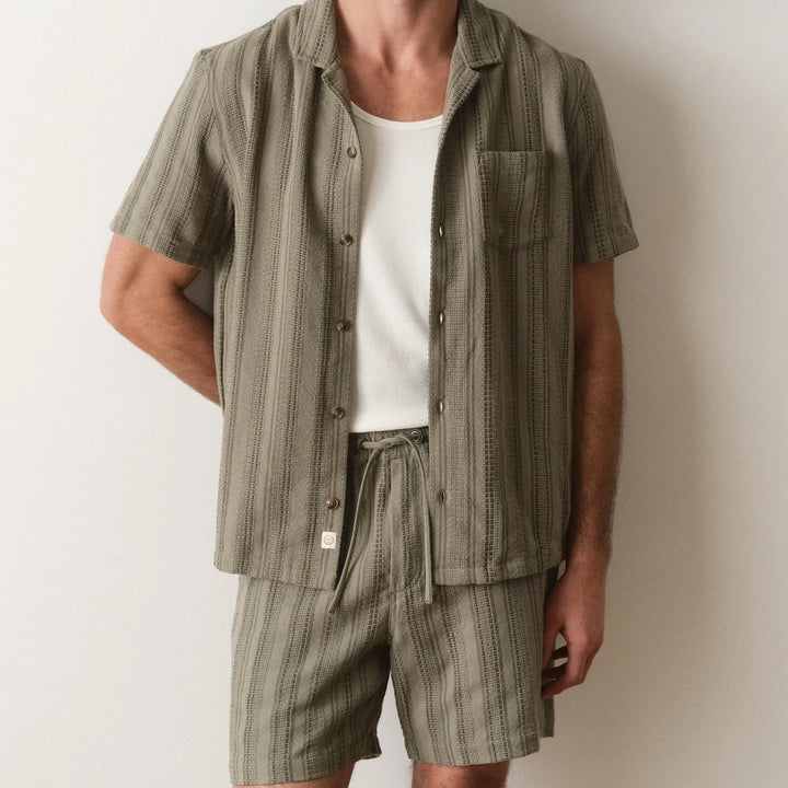 6" Saturday Dobby Short | Olive